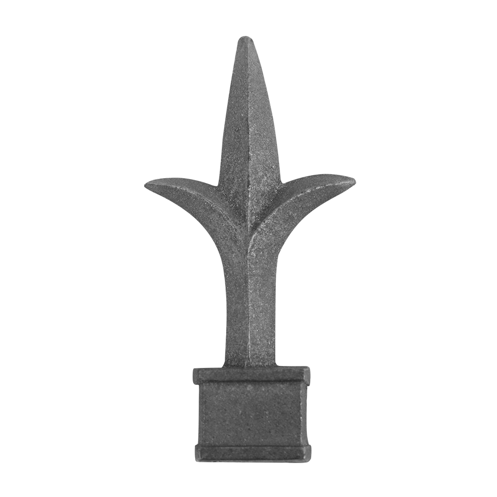 FIGURA DE FIERRO VACIADO PUNTA/FLECHA MODELO 215 - Veker - La marca mexicana de ramo ferretero con variedad de productos. Entre los que se destaca la Tela mosquitera fabricadas con modelos como Nylon, galvanizado, reforzada y Aluminio; Felpa para perfil de aluminio para mejor ventilación de tus espacios; Ventiladores Industriales y residenciales ideales para temporadas cálidas del año; Tornillos para Lámina y Tornillos para Madera que ayudan a fijación y soporte; Cadena y cable de acero con sus respectivos accesorio. Abarcamos el ramo de la herrería con la variedad de modelos en figuras de fierro, puntas y flechas ofreciendo una gran variedad de modelos y estilos para cada necesidad.