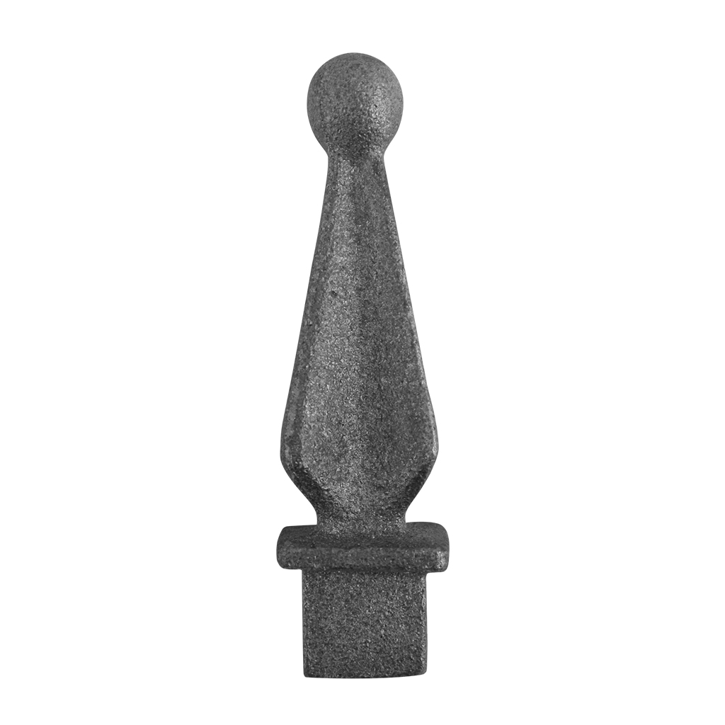 FIGURA DE FIERRO VACIADO PUNTA/FLECHA MODELO 217A - Veker - La marca mexicana de ramo ferretero con variedad de productos. Entre los que se destaca la Tela mosquitera fabricadas con modelos como Nylon, galvanizado, reforzada y Aluminio; Felpa para perfil de aluminio para mejor ventilación de tus espacios; Ventiladores Industriales y residenciales ideales para temporadas cálidas del año; Tornillos para Lámina y Tornillos para Madera que ayudan a fijación y soporte; Cadena y cable de acero con sus respectivos accesorio. Abarcamos el ramo de la herrería con la variedad de modelos en figuras de fierro, puntas y flechas ofreciendo una gran variedad de modelos y estilos para cada necesidad.