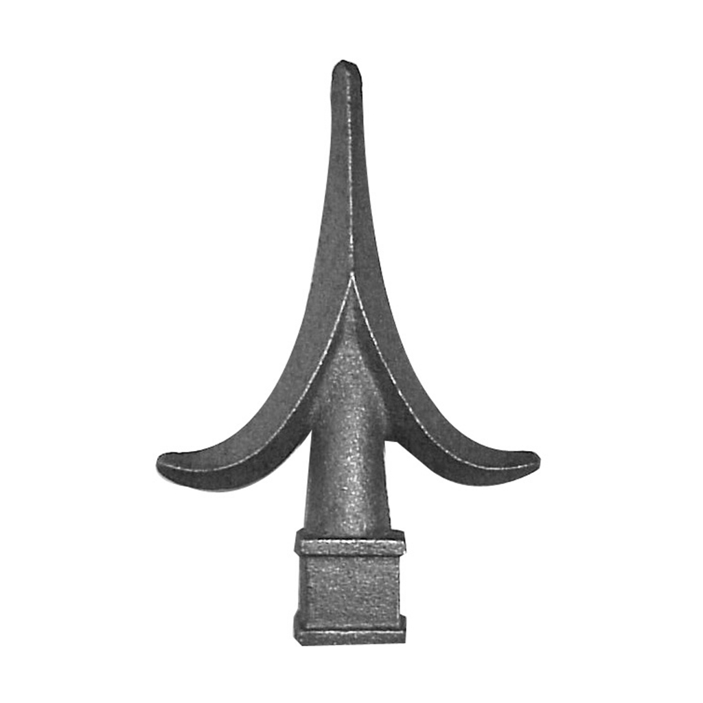 FIGURA DE FIERRO VACIADO PUNTA/FLECHA MODELO A7 - Veker - La marca mexicana de ramo ferretero con variedad de productos. Entre los que se destaca la Tela mosquitera fabricadas con modelos como Nylon, galvanizado, reforzada y Aluminio; Felpa para perfil de aluminio para mejor ventilación de tus espacios; Ventiladores Industriales y residenciales ideales para temporadas cálidas del año; Tornillos para Lámina y Tornillos para Madera que ayudan a fijación y soporte; Cadena y cable de acero con sus respectivos accesorio. Abarcamos el ramo de la herrería con la variedad de modelos en figuras de fierro, puntas y flechas ofreciendo una gran variedad de modelos y estilos para cada necesidad.