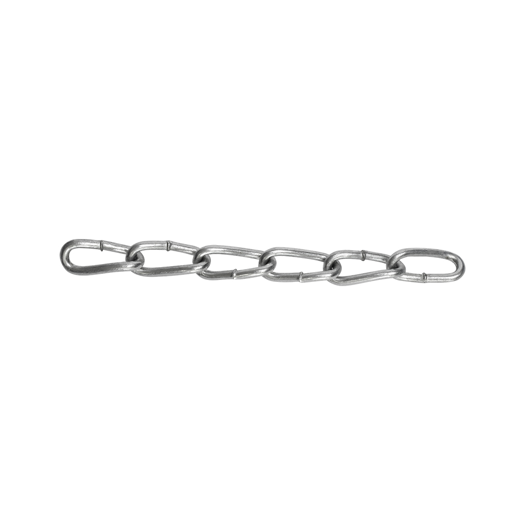 CADENA ESLABÓN TORCIDO - Veker - La marca mexicana de ramo ferretero con variedad de productos. Entre los que se destaca la Tela mosquitera fabricadas con modelos como Nylon, galvanizado, reforzada y Aluminio; Felpa para perfil de aluminio para mejor ventilación de tus espacios; Ventiladores Industriales y residenciales ideales para temporadas cálidas del año; Tornillos para Lámina y Tornillos para Madera que ayudan a fijación y soporte; Cadena y cable de acero con sus respectivos accesorio. Abarcamos el ramo de la herrería con la variedad de modelos en figuras de fierro, puntas y flechas ofreciendo una gran variedad de modelos y estilos para cada necesidad.