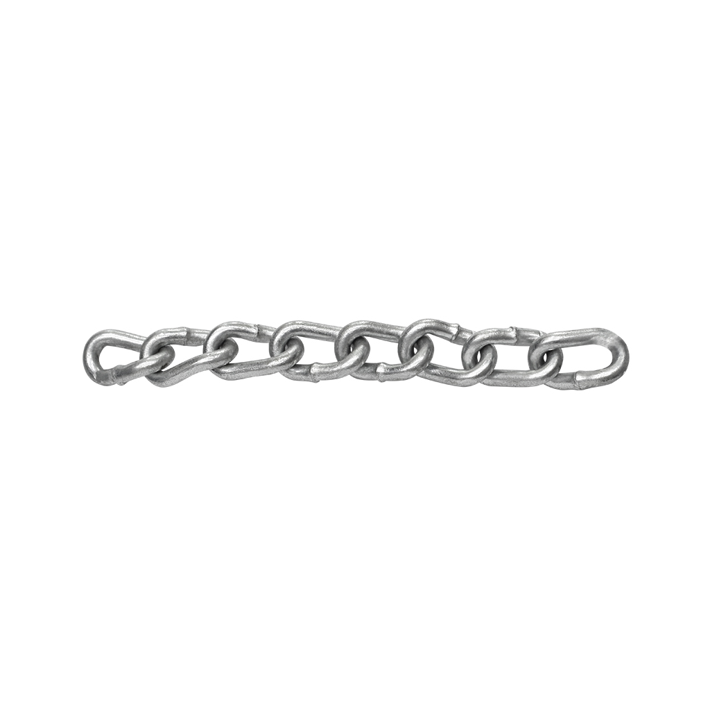 CADENA ESLABÓN TORCIDO - Veker - La marca mexicana de ramo ferretero con variedad de productos. Entre los que se destaca la Tela mosquitera fabricadas con modelos como Nylon, galvanizado, reforzada y Aluminio; Felpa para perfil de aluminio para mejor ventilación de tus espacios; Ventiladores Industriales y residenciales ideales para temporadas cálidas del año; Tornillos para Lámina y Tornillos para Madera que ayudan a fijación y soporte; Cadena y cable de acero con sus respectivos accesorio. Abarcamos el ramo de la herrería con la variedad de modelos en figuras de fierro, puntas y flechas ofreciendo una gran variedad de modelos y estilos para cada necesidad.