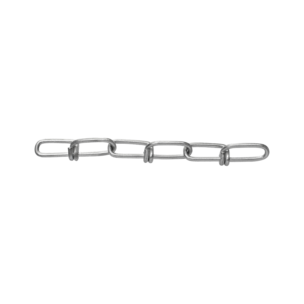 CADENA ESLABON DOBLE "VICTOR" - Veker - La marca mexicana de ramo ferretero con variedad de productos. Entre los que se destaca la Tela mosquitera fabricadas con modelos como Nylon, galvanizado, reforzada y Aluminio; Felpa para perfil de aluminio para mejor ventilación de tus espacios; Ventiladores Industriales y residenciales ideales para temporadas cálidas del año; Tornillos para Lámina y Tornillos para Madera que ayudan a fijación y soporte; Cadena y cable de acero con sus respectivos accesorio. Abarcamos el ramo de la herrería con la variedad de modelos en figuras de fierro, puntas y flechas ofreciendo una gran variedad de modelos y estilos para cada necesidad.