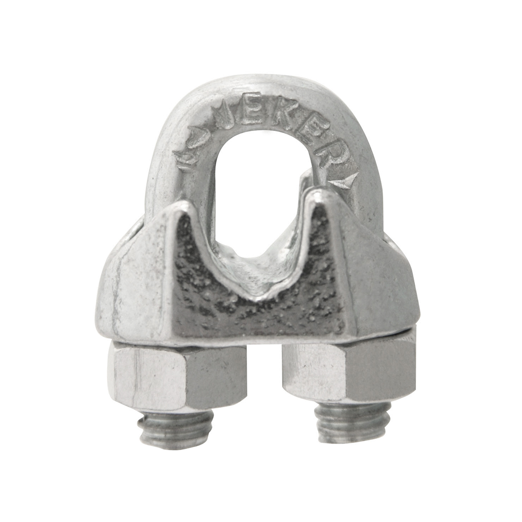 NUDO PARA CABLE DE ACERO "PERROS" - Veker - La marca mexicana de ramo ferretero con variedad de productos. Entre los que se destaca la Tela mosquitera fabricadas con modelos como Nylon, galvanizado, reforzada y Aluminio; Felpa para perfil de aluminio para mejor ventilación de tus espacios; Ventiladores Industriales y residenciales ideales para temporadas cálidas del año; Tornillos para Lámina y Tornillos para Madera que ayudan a fijación y soporte; Cadena y cable de acero con sus respectivos accesorio. Abarcamos el ramo de la herrería con la variedad de modelos en figuras de fierro, puntas y flechas ofreciendo una gran variedad de modelos y estilos para cada necesidad.