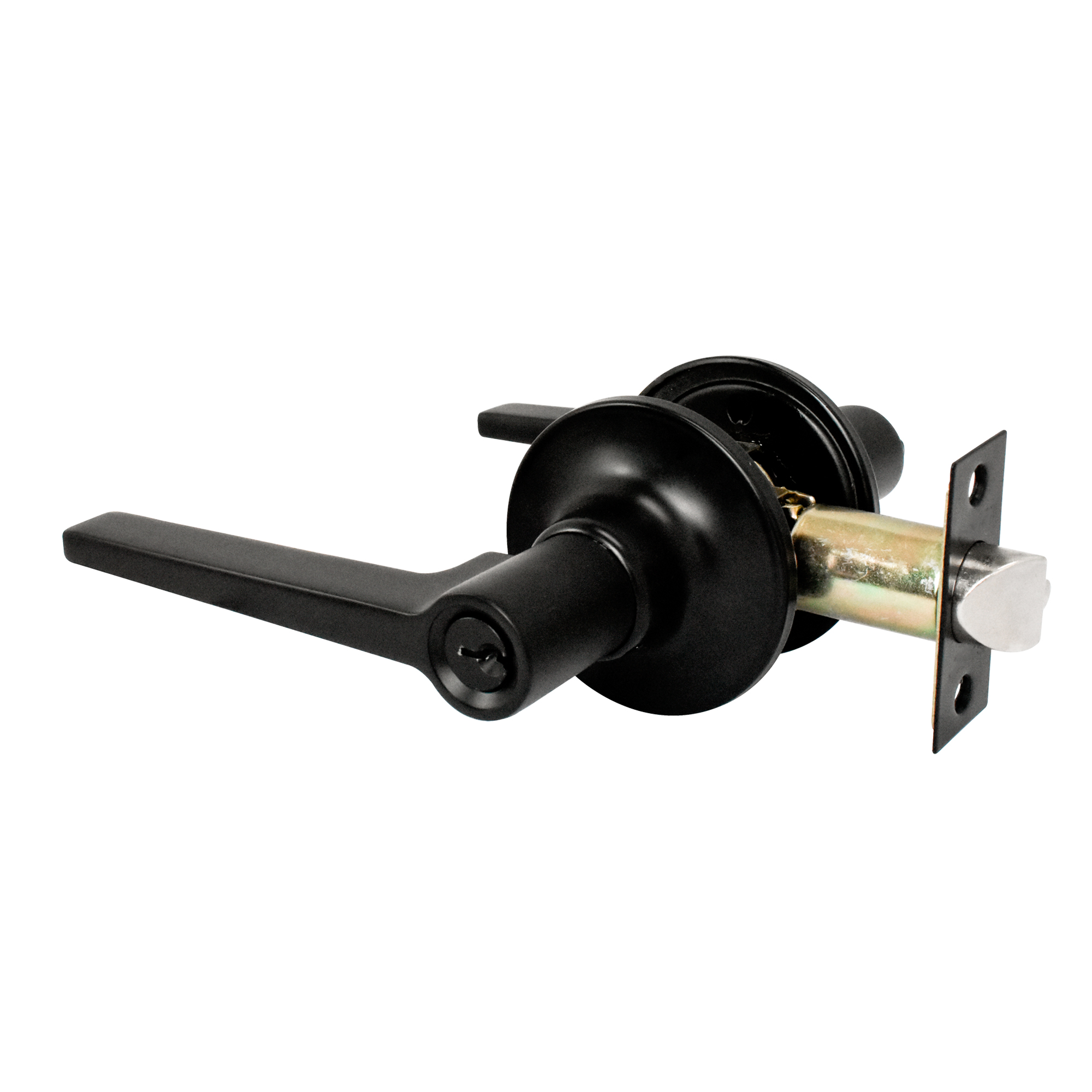 CERRADURA DE MANIJA MODERNA BUILDERS PARA RECAMARA FUNCIÓN LLAVE ESTÁNDAR - BOTÓN Y MECANISMO TUBULAR - Dexter - Marca mexicana líder en el mercado ferretero ofreciendo cerraduras, bisagras, candados y accesorios para puerta y mueble, brindando gran confianza a nuestros clientes con sus productos de la más alta calidad, buen precio, mayor durabilidad y mejor funcionamiento, manejando materiales de fabricación como Latón, Acero inoxidable, Aluminio etc. Proporcionando mayor seguridad y confianza en la protección de tu hogar, oficina, negocio o cualquier tipo de espacio. Nuestros productos manejan gran variedad de acabados como: Níquel Satinado, Latón Antiguo, Latón Brillante, Blanco, ADK, Negro, Beige entre otros. Con variedad de mecanismos de instalación y tipos de llave.