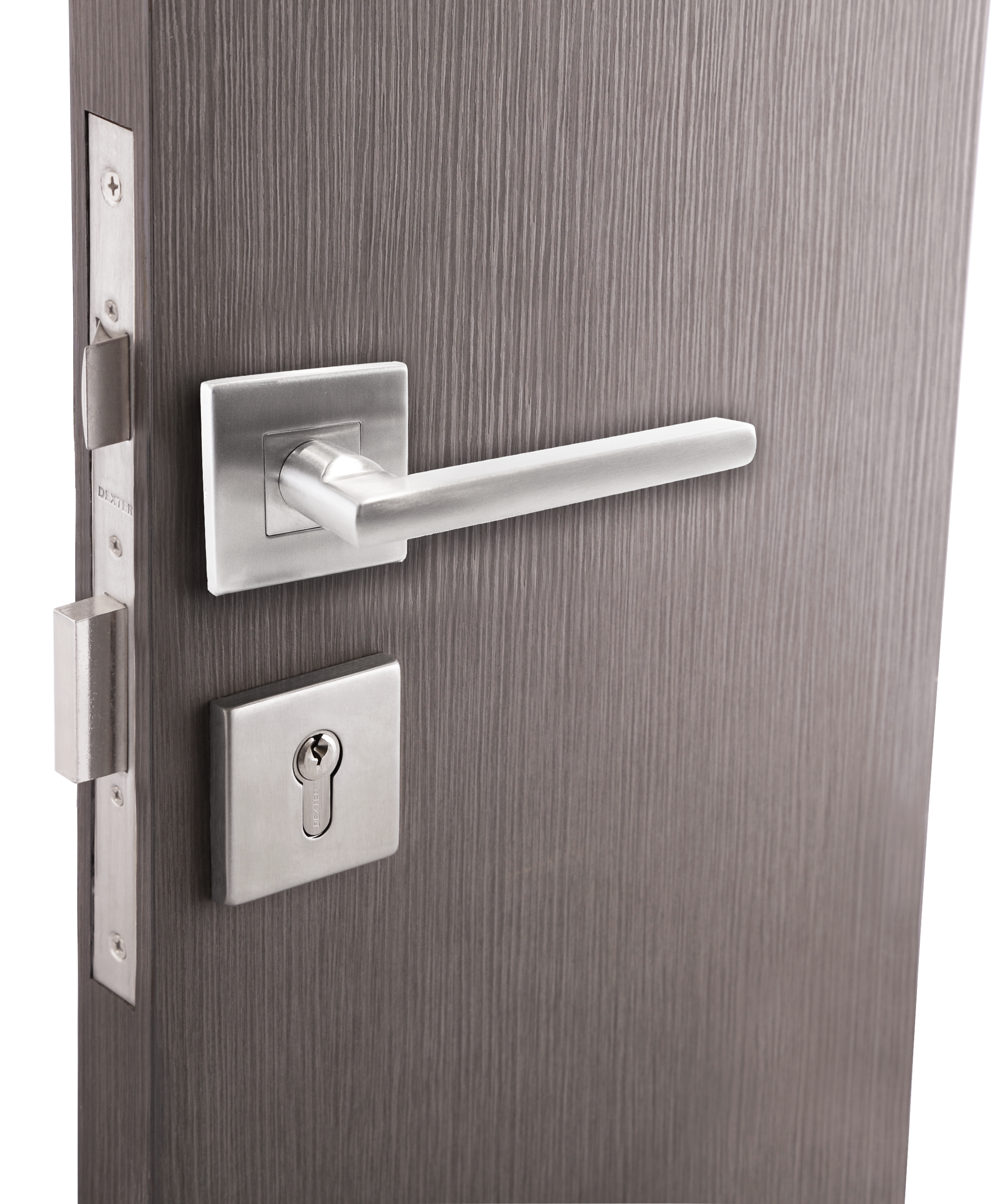 Dexter, La marca se desarrolla con la finalidad de dar a los clientes una opción segura, confiable, funcional, durable y diversa de artículos relacionados con la protección de bienes inmuebles. CERRADURA "F" - CERRADURA DE MANIJA DELUXE "F" PARA RECÁMARA FUNCIÓN LLAVE ESTÁNDAR - MARIPOSA