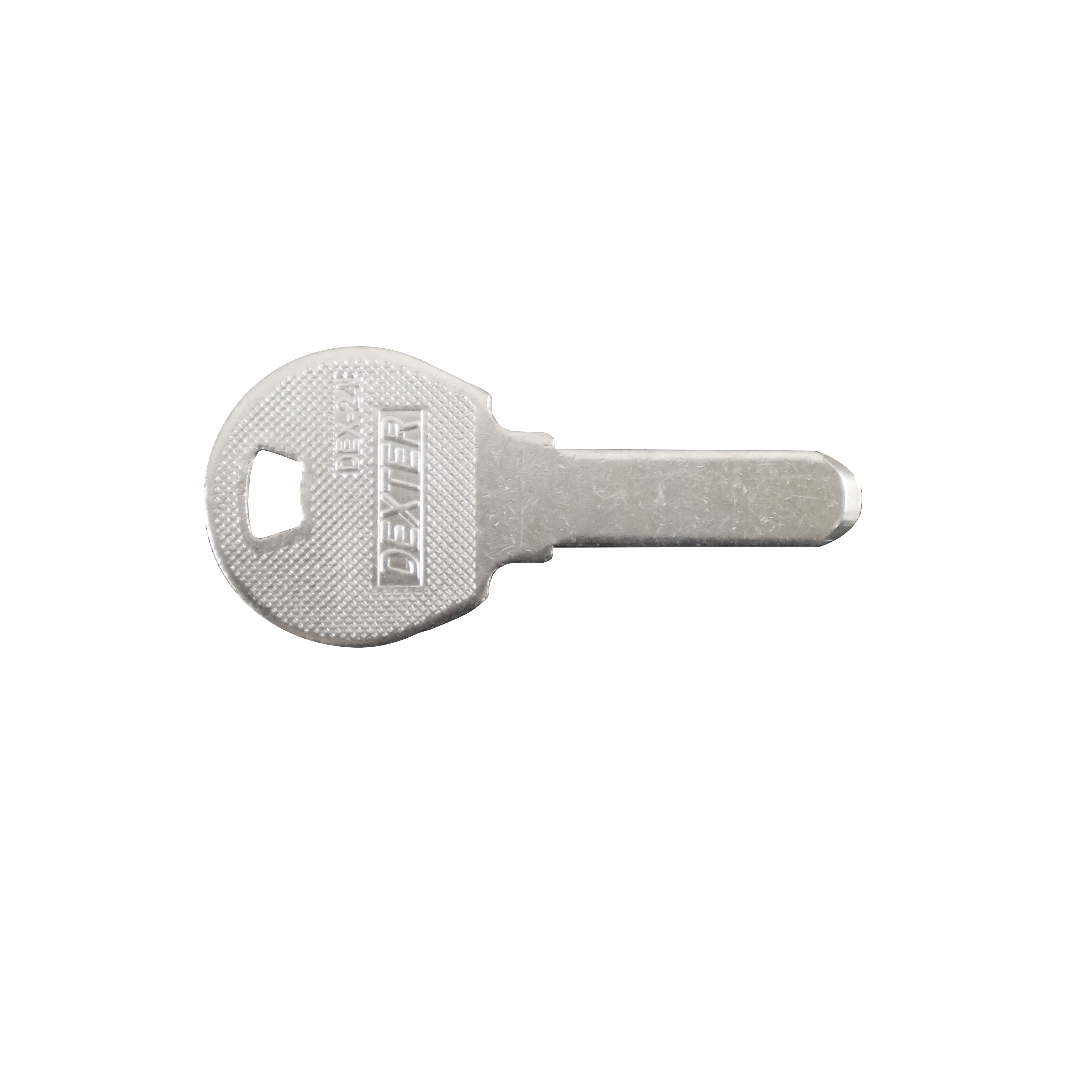 Dexter, La marca se desarrolla con la finalidad de dar a los clientes una opción segura, confiable, funcional, durable y diversa de artículos relacionados con la protección de bienes inmuebles. DEX-24 - BLANCO DE LLAVE TIPO DEX-24