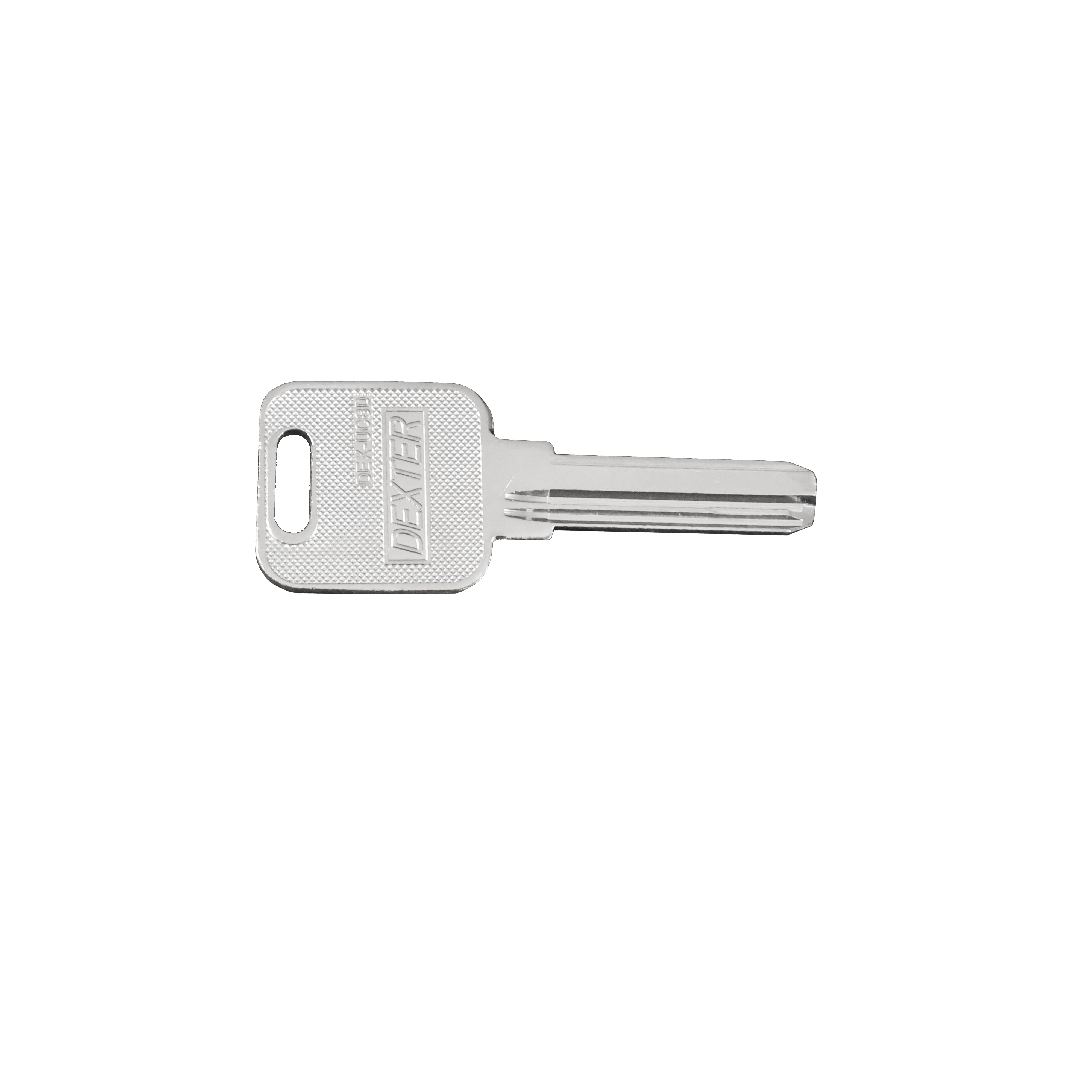 Dexter, La marca se desarrolla con la finalidad de dar a los clientes una opción segura, confiable, funcional, durable y diversa de artículos relacionados con la protección de bienes inmuebles. DEX-UC8D - BLANCO DE LLAVE TIPO DEX-UC8D