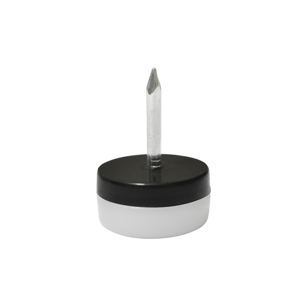 RESBALON CLAVABLE BASE PLASTICO - Handy Home - Handy home ofrece una gama extensa de herrajes, Jaladeras y Accesorios para mueble de madera, diseñados con la más alta calidad y precio accesible. Contamos con gran variedad de herrajes para cocina y gabinetes entre los que se encuentras correderas para cajón, bisagras bidimensionales y Jaladeras para mueble, fabricadas con variedad de materiales de alta calidad como acero inoxidable, acero galvanizado, zamac, aluminio, nylon etc. Que darán un toque moderno y una decoración única a tus muebles. Contamos con toda una línea completa de accesorios para closet que van desde el tubo, rodamientos, colgador de ganchos hasta tornillos para madera que te ayudaran a la fijación y soporte que necesitan tus puertas y muebles.