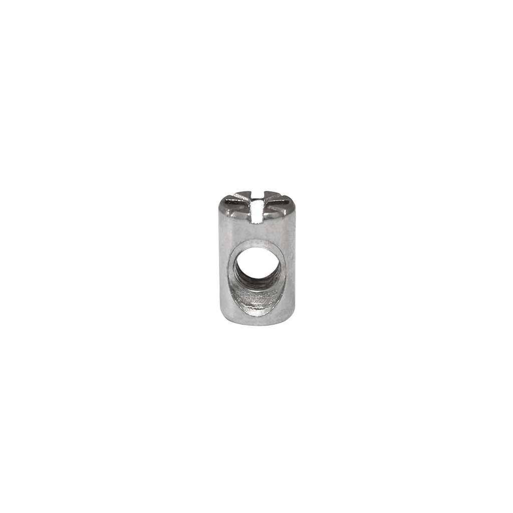 BARRIL CONECTOR - Handy Home - Handy home ofrece una gama extensa de herrajes, Jaladeras y Accesorios para mueble de madera, diseñados con la más alta calidad y precio accesible. Contamos con gran variedad de herrajes para cocina y gabinetes entre los que se encuentras correderas para cajón, bisagras bidimensionales y Jaladeras para mueble, fabricadas con variedad de materiales de alta calidad como acero inoxidable, acero galvanizado, zamac, aluminio, nylon etc. Que darán un toque moderno y una decoración única a tus muebles. Contamos con toda una línea completa de accesorios para closet que van desde el tubo, rodamientos, colgador de ganchos hasta tornillos para madera que te ayudaran a la fijación y soporte que necesitan tus puertas y muebles.