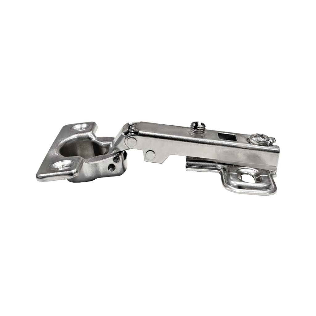 BISAGRA BIDIMENSIONAL MINI 95° CON BASE DE 2 PERFORACIONES PARA PUERTA - Handy Home - Handy home ofrece una gama extensa de herrajes, Jaladeras y Accesorios para mueble de madera, diseñados con la más alta calidad y precio accesible. Contamos con gran variedad de herrajes para cocina y gabinetes entre los que se encuentras correderas para cajón, bisagras bidimensionales y Jaladeras para mueble, fabricadas con variedad de materiales de alta calidad como acero inoxidable, acero galvanizado, zamac, aluminio, nylon etc. Que darán un toque moderno y una decoración única a tus muebles. Contamos con toda una línea completa de accesorios para closet que van desde el tubo, rodamientos, colgador de ganchos hasta tornillos para madera que te ayudaran a la fijación y soporte que necesitan tus puertas y muebles.