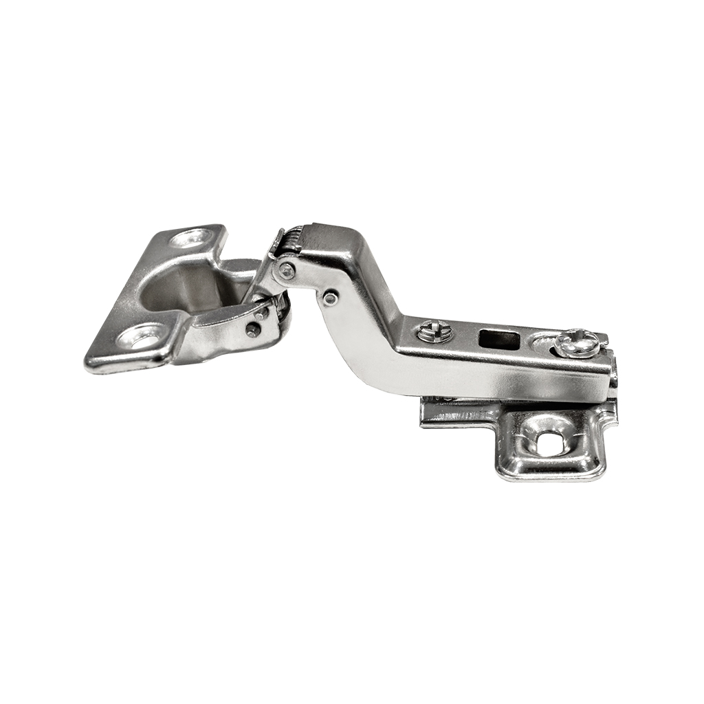 BISAGRA BIDIMENSIONAL MINI 95° CON BASE DE 2 PERFORACIONES PARA PUERTA - Handy Home - Handy home ofrece una gama extensa de herrajes, Jaladeras y Accesorios para mueble de madera, diseñados con la más alta calidad y precio accesible. Contamos con gran variedad de herrajes para cocina y gabinetes entre los que se encuentras correderas para cajón, bisagras bidimensionales y Jaladeras para mueble, fabricadas con variedad de materiales de alta calidad como acero inoxidable, acero galvanizado, zamac, aluminio, nylon etc. Que darán un toque moderno y una decoración única a tus muebles. Contamos con toda una línea completa de accesorios para closet que van desde el tubo, rodamientos, colgador de ganchos hasta tornillos para madera que te ayudaran a la fijación y soporte que necesitan tus puertas y muebles.