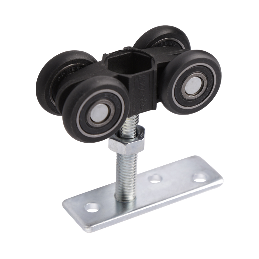 SISTEMA DE CARRETILLA PARA PUERTA PLEGADIZA - Handy Home - Handy home ofrece una gama extensa de herrajes, Jaladeras y Accesorios para mueble de madera, diseñados con la más alta calidad y precio accesible. Contamos con gran variedad de herrajes para cocina y gabinetes entre los que se encuentras correderas para cajón, bisagras bidimensionales y Jaladeras para mueble, fabricadas con variedad de materiales de alta calidad como acero inoxidable, acero galvanizado, zamac, aluminio, nylon etc. Que darán un toque moderno y una decoración única a tus muebles. Contamos con toda una línea completa de accesorios para closet que van desde el tubo, rodamientos, colgador de ganchos hasta tornillos para madera que te ayudaran a la fijación y soporte que necesitan tus puertas y muebles.