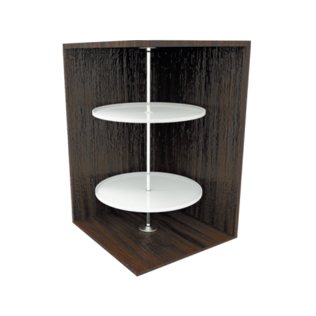CHAROLA GIRATORIA LAZY SUSAN COMPLETA Y 3/4 - Handy Home - Handy home ofrece una gama extensa de herrajes, Jaladeras y Accesorios para mueble de madera, diseñados con la más alta calidad y precio accesible. Contamos con gran variedad de herrajes para cocina y gabinetes entre los que se encuentras correderas para cajón, bisagras bidimensionales y Jaladeras para mueble, fabricadas con variedad de materiales de alta calidad como acero inoxidable, acero galvanizado, zamac, aluminio, nylon etc. Que darán un toque moderno y una decoración única a tus muebles. Contamos con toda una línea completa de accesorios para closet que van desde el tubo, rodamientos, colgador de ganchos hasta tornillos para madera que te ayudaran a la fijación y soporte que necesitan tus puertas y muebles.