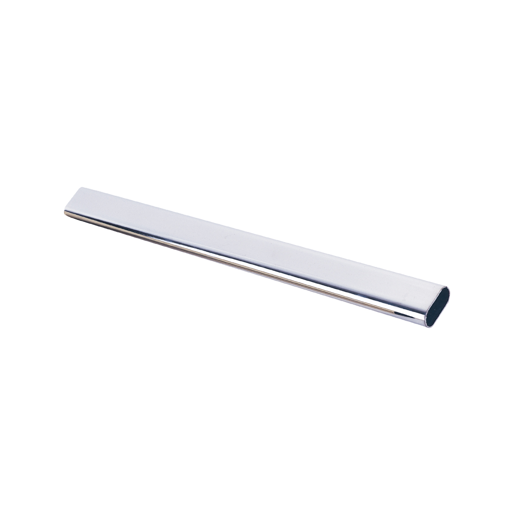 TUBO OVALADO CROMADO PARA CLÓSET - Handy Home - Handy home ofrece una gama extensa de herrajes, Jaladeras y Accesorios para mueble de madera, diseñados con la más alta calidad y precio accesible. Contamos con gran variedad de herrajes para cocina y gabinetes entre los que se encuentras correderas para cajón, bisagras bidimensionales y Jaladeras para mueble, fabricadas con variedad de materiales de alta calidad como acero inoxidable, acero galvanizado, zamac, aluminio, nylon etc. Que darán un toque moderno y una decoración única a tus muebles. Contamos con toda una línea completa de accesorios para closet que van desde el tubo, rodamientos, colgador de ganchos hasta tornillos para madera que te ayudaran a la fijación y soporte que necesitan tus puertas y muebles.