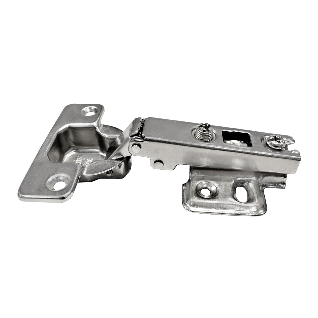 BISAGRA BIDIMENSIONAL 110° CON BASE DE 4 PERFORACIONES PARA PUERTA - Handy Home - Handy home ofrece una gama extensa de herrajes, Jaladeras y Accesorios para mueble de madera, diseñados con la más alta calidad y precio accesible. Contamos con gran variedad de herrajes para cocina y gabinetes entre los que se encuentras correderas para cajón, bisagras bidimensionales y Jaladeras para mueble, fabricadas con variedad de materiales de alta calidad como acero inoxidable, acero galvanizado, zamac, aluminio, nylon etc. Que darán un toque moderno y una decoración única a tus muebles. Contamos con toda una línea completa de accesorios para closet que van desde el tubo, rodamientos, colgador de ganchos hasta tornillos para madera que te ayudaran a la fijación y soporte que necesitan tus puertas y muebles.