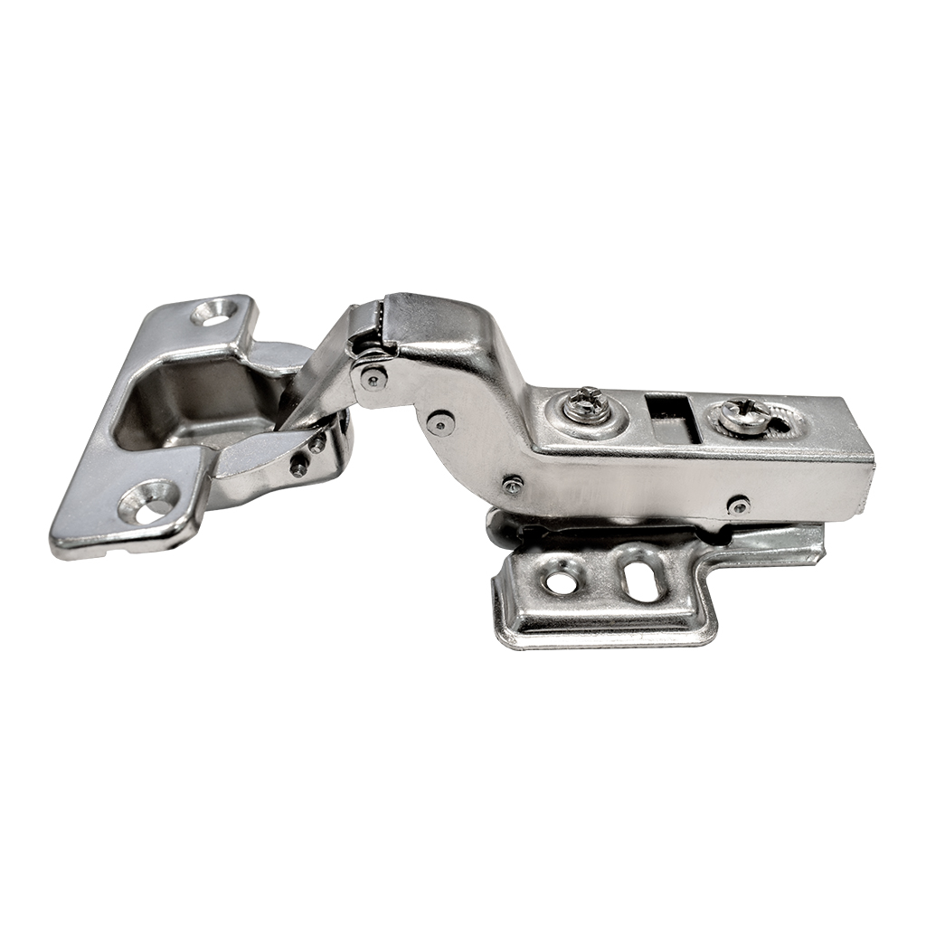 BISAGRA BIDIMENSIONAL 110° CON BASE DE 4 PERFORACIONES PARA PUERTA - Handy Home - Handy home ofrece una gama extensa de herrajes, Jaladeras y Accesorios para mueble de madera, diseñados con la más alta calidad y precio accesible. Contamos con gran variedad de herrajes para cocina y gabinetes entre los que se encuentras correderas para cajón, bisagras bidimensionales y Jaladeras para mueble, fabricadas con variedad de materiales de alta calidad como acero inoxidable, acero galvanizado, zamac, aluminio, nylon etc. Que darán un toque moderno y una decoración única a tus muebles. Contamos con toda una línea completa de accesorios para closet que van desde el tubo, rodamientos, colgador de ganchos hasta tornillos para madera que te ayudaran a la fijación y soporte que necesitan tus puertas y muebles.