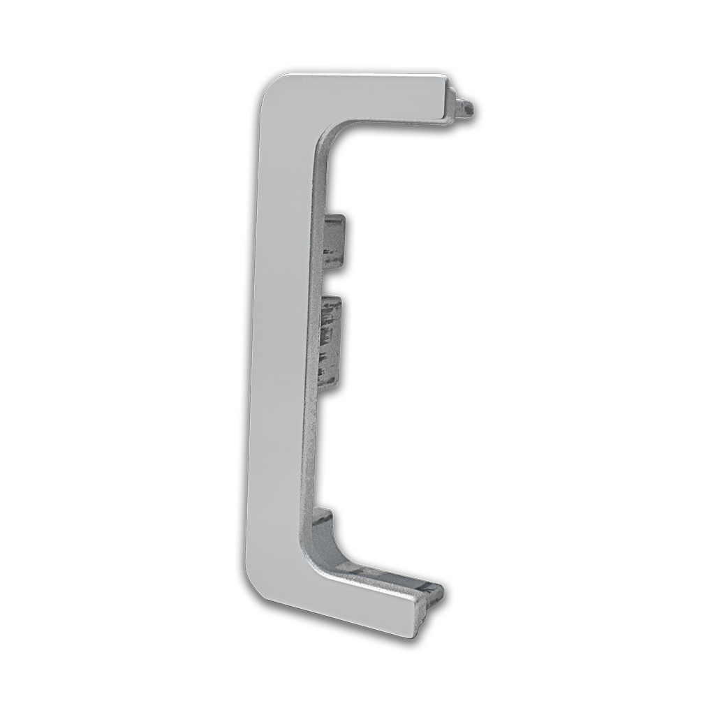 TAPA DE ZAMAC "C" PARA PERFIL GOLA - Handy Home - Handy home ofrece una gama extensa de herrajes, Jaladeras y Accesorios para mueble de madera, diseñados con la más alta calidad y precio accesible. Contamos con gran variedad de herrajes para cocina y gabinetes entre los que se encuentras correderas para cajón, bisagras bidimensionales y Jaladeras para mueble, fabricadas con variedad de materiales de alta calidad como acero inoxidable, acero galvanizado, zamac, aluminio, nylon etc. Que darán un toque moderno y una decoración única a tus muebles. Contamos con toda una línea completa de accesorios para closet que van desde el tubo, rodamientos, colgador de ganchos hasta tornillos para madera que te ayudaran a la fijación y soporte que necesitan tus puertas y muebles.