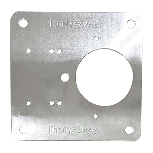 Handy Home, La primera línea de productos de Handy Home fue Tubos y accesorios para closet, posteriormente se empiezan a comercializar Herrajes para muebles, una línea extensa que ha ido abarcando productos como Correderas para cajón, bisagras para muebles, rodajas, accesorios diversos y últimamente accesorios de cocina y patas para sofá; además de también comercializar Jaladeras y Botones con diseños y materiales diversos para todo tipo de gustos decorativos y funcionales para gabinetes y cajones. PLACA DE REPARACIÓN - PLACA DE REPARACIÓN DE BISAGRAS BIDIMENSIONALES PARA GABINETE