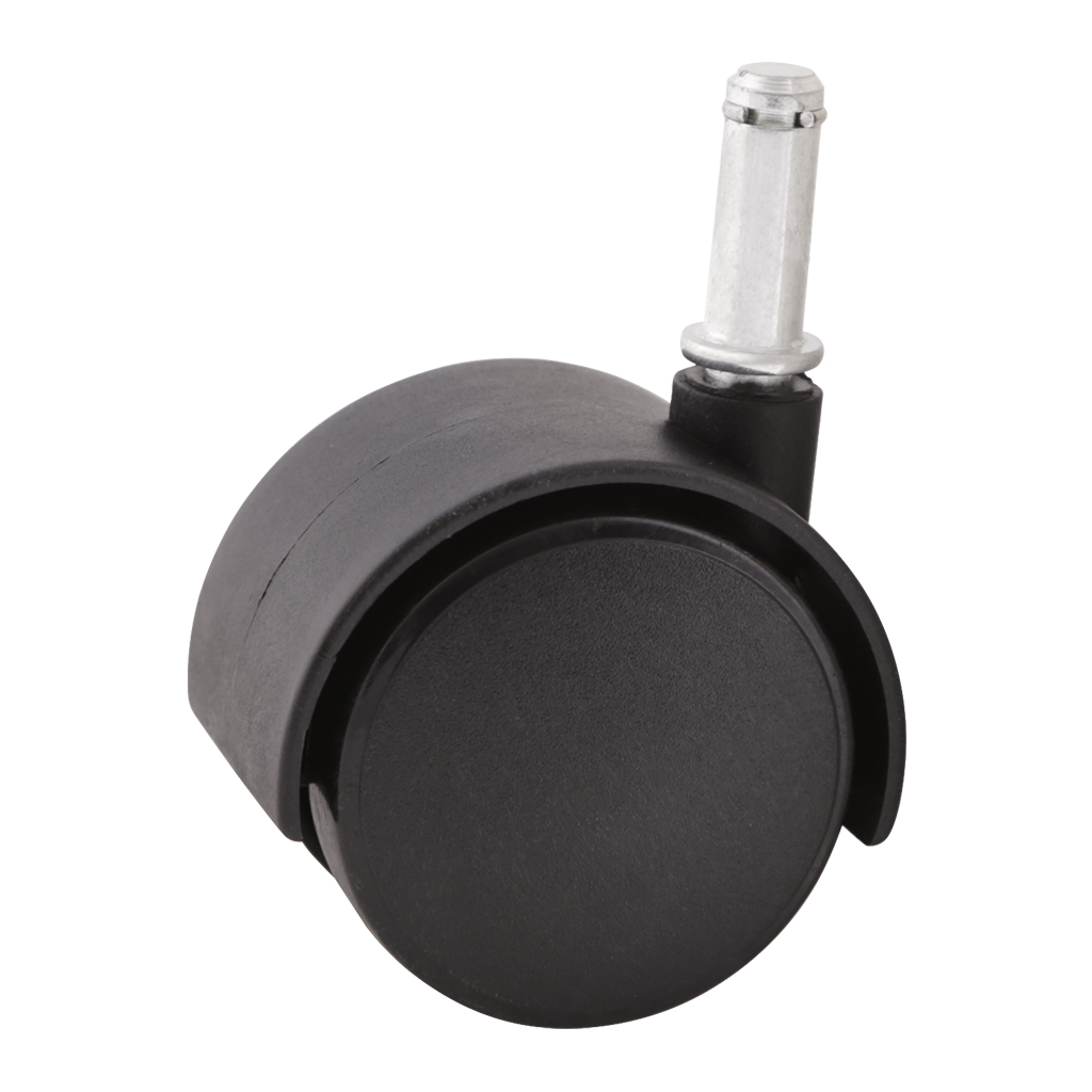 RODAJA "TWIN" DE NYLON DE ESPIGA CON ARILLO PARA MUEBLES - Handy Home - Handy home ofrece una gama extensa de herrajes, Jaladeras y Accesorios para mueble de madera, diseñados con la más alta calidad y precio accesible. Contamos con gran variedad de herrajes para cocina y gabinetes entre los que se encuentras correderas para cajón, bisagras bidimensionales y Jaladeras para mueble, fabricadas con variedad de materiales de alta calidad como acero inoxidable, acero galvanizado, zamac, aluminio, nylon etc. Que darán un toque moderno y una decoración única a tus muebles. Contamos con toda una línea completa de accesorios para closet que van desde el tubo, rodamientos, colgador de ganchos hasta tornillos para madera que te ayudaran a la fijación y soporte que necesitan tus puertas y muebles.