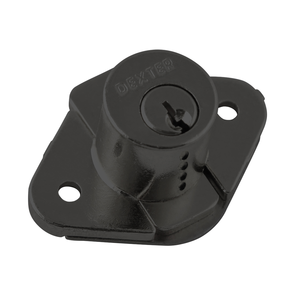 CERRADURA PARA MUEBLE CON CILINDRO DE PERNOS - Dexter - Marca mexicana líder en el mercado ferretero ofreciendo cerraduras, bisagras, candados y accesorios para puerta y mueble, brindando gran confianza a nuestros clientes con sus productos de la más alta calidad, buen precio, mayor durabilidad y mejor funcionamiento, manejando materiales de fabricación como Latón, Acero inoxidable, Aluminio etc. Proporcionando mayor seguridad y confianza en la protección de tu hogar, oficina, negocio o cualquier tipo de espacio. Nuestros productos manejan gran variedad de acabados como: Níquel Satinado, Latón Antiguo, Latón Brillante, Blanco, ADK, Negro, Beige entre otros. Con variedad de mecanismos de instalación y tipos de llave.