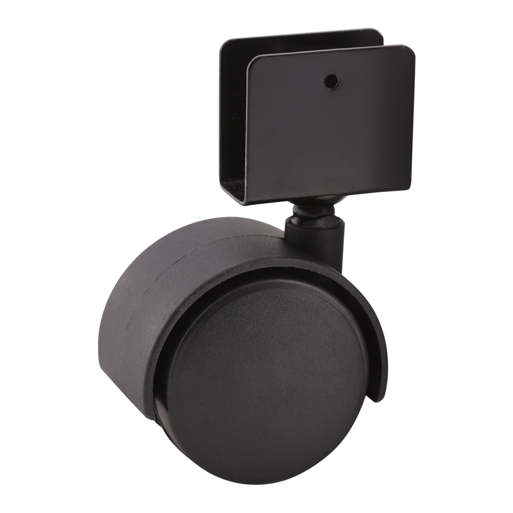 RODAJA "TWIN" DE NYLON TIPO "U" SIN FRENO PARA MUEBLES - Handy Home - Handy home ofrece una gama extensa de herrajes, Jaladeras y Accesorios para mueble de madera, diseñados con la más alta calidad y precio accesible. Contamos con gran variedad de herrajes para cocina y gabinetes entre los que se encuentras correderas para cajón, bisagras bidimensionales y Jaladeras para mueble, fabricadas con variedad de materiales de alta calidad como acero inoxidable, acero galvanizado, zamac, aluminio, nylon etc. Que darán un toque moderno y una decoración única a tus muebles. Contamos con toda una línea completa de accesorios para closet que van desde el tubo, rodamientos, colgador de ganchos hasta tornillos para madera que te ayudaran a la fijación y soporte que necesitan tus puertas y muebles.