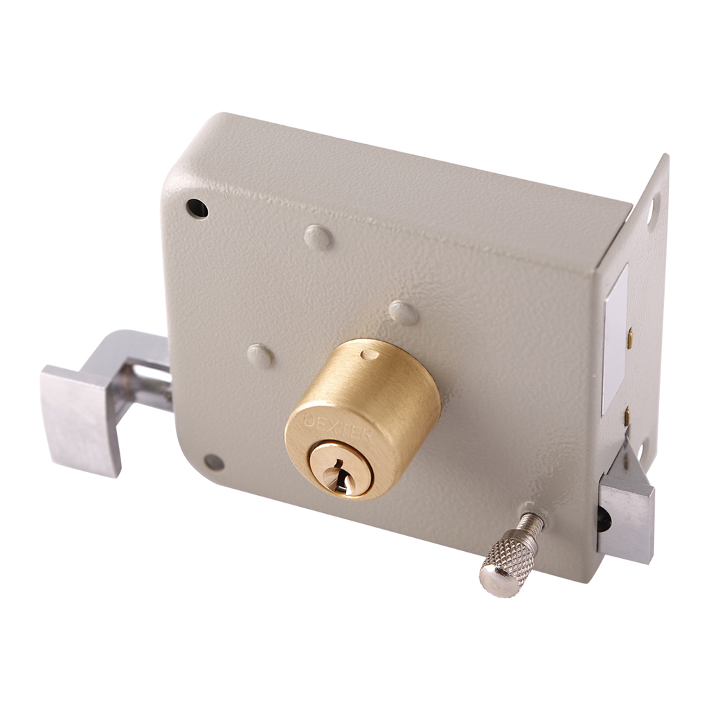 CERRADURA DE SOBREPONER DE CAJA PRE-ARMADA CON LLAVE ESTÁNDAR - Dexter - Marca mexicana líder en el mercado ferretero ofreciendo cerraduras, bisagras, candados y accesorios para puerta y mueble, brindando gran confianza a nuestros clientes con sus productos de la más alta calidad, buen precio, mayor durabilidad y mejor funcionamiento, manejando materiales de fabricación como Latón, Acero inoxidable, Aluminio etc. Proporcionando mayor seguridad y confianza en la protección de tu hogar, oficina, negocio o cualquier tipo de espacio. Nuestros productos manejan gran variedad de acabados como: Níquel Satinado, Latón Antiguo, Latón Brillante, Blanco, ADK, Negro, Beige entre otros. Con variedad de mecanismos de instalación y tipos de llave.