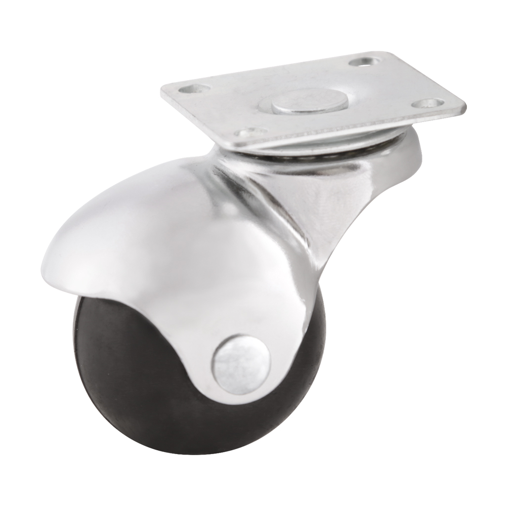 RODAJA BOLA DE HULE CON PLACA PARA MUEBLES - Handy Home - Handy home ofrece una gama extensa de herrajes, Jaladeras y Accesorios para mueble de madera, diseñados con la más alta calidad y precio accesible. Contamos con gran variedad de herrajes para cocina y gabinetes entre los que se encuentras correderas para cajón, bisagras bidimensionales y Jaladeras para mueble, fabricadas con variedad de materiales de alta calidad como acero inoxidable, acero galvanizado, zamac, aluminio, nylon etc. Que darán un toque moderno y una decoración única a tus muebles. Contamos con toda una línea completa de accesorios para closet que van desde el tubo, rodamientos, colgador de ganchos hasta tornillos para madera que te ayudaran a la fijación y soporte que necesitan tus puertas y muebles.