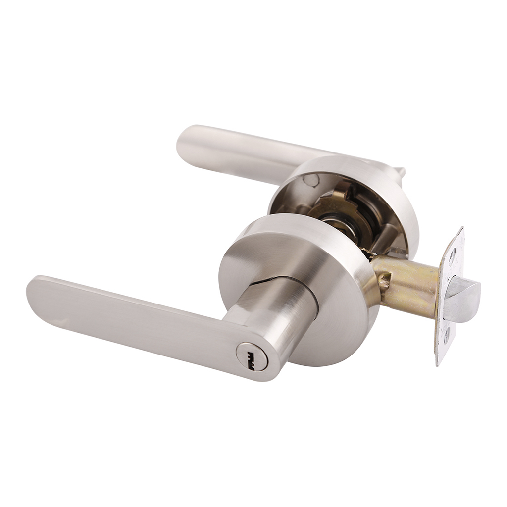 CERRADURA DE MANIJA DELUXE "O" FUNCIÓN LLAVE DE ALTA SEGURIDAD - BOTÓN - Dexter - Marca mexicana líder en el mercado ferretero ofreciendo cerraduras, bisagras, candados y accesorios para puerta y mueble, brindando gran confianza a nuestros clientes con sus productos de la más alta calidad, buen precio, mayor durabilidad y mejor funcionamiento, manejando materiales de fabricación como Latón, Acero inoxidable, Aluminio etc. Proporcionando mayor seguridad y confianza en la protección de tu hogar, oficina, negocio o cualquier tipo de espacio. Nuestros productos manejan gran variedad de acabados como: Níquel Satinado, Latón Antiguo, Latón Brillante, Blanco, ADK, Negro, Beige entre otros. Con variedad de mecanismos de instalación y tipos de llave.