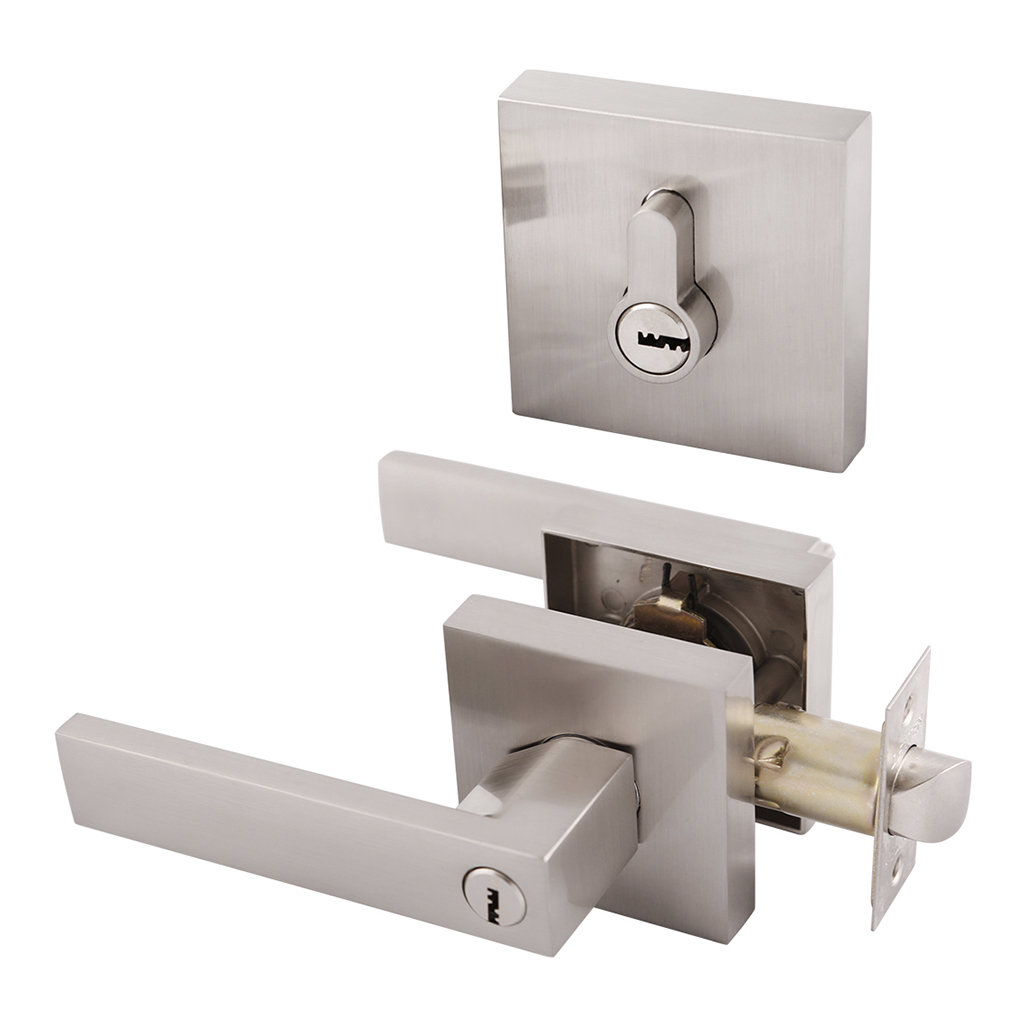 COMBO DE MANIJA Y CERROJO DELUXE "Q" LLAVE - LLAVE (ALTA SEGURIDAD) - Dexter - Marca mexicana líder en el mercado ferretero ofreciendo cerraduras, bisagras, candados y accesorios para puerta y mueble, brindando gran confianza a nuestros clientes con sus productos de la más alta calidad, buen precio, mayor durabilidad y mejor funcionamiento, manejando materiales de fabricación como Latón, Acero inoxidable, Aluminio etc. Proporcionando mayor seguridad y confianza en la protección de tu hogar, oficina, negocio o cualquier tipo de espacio. Nuestros productos manejan gran variedad de acabados como: Níquel Satinado, Latón Antiguo, Latón Brillante, Blanco, ADK, Negro, Beige entre otros. Con variedad de mecanismos de instalación y tipos de llave.