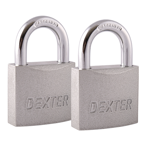 Dexter, La marca se desarrolla con la finalidad de dar a los clientes una opción segura, confiable, funcional, durable y diversa de artículos relacionados con la protección de bienes inmuebles. COMBO DE CANDADO METÁLICO - COMBO CANDADO METÁLICO CILINDRO DE HIERRO DE GANCHO CORTO CON 2 PIEZAS