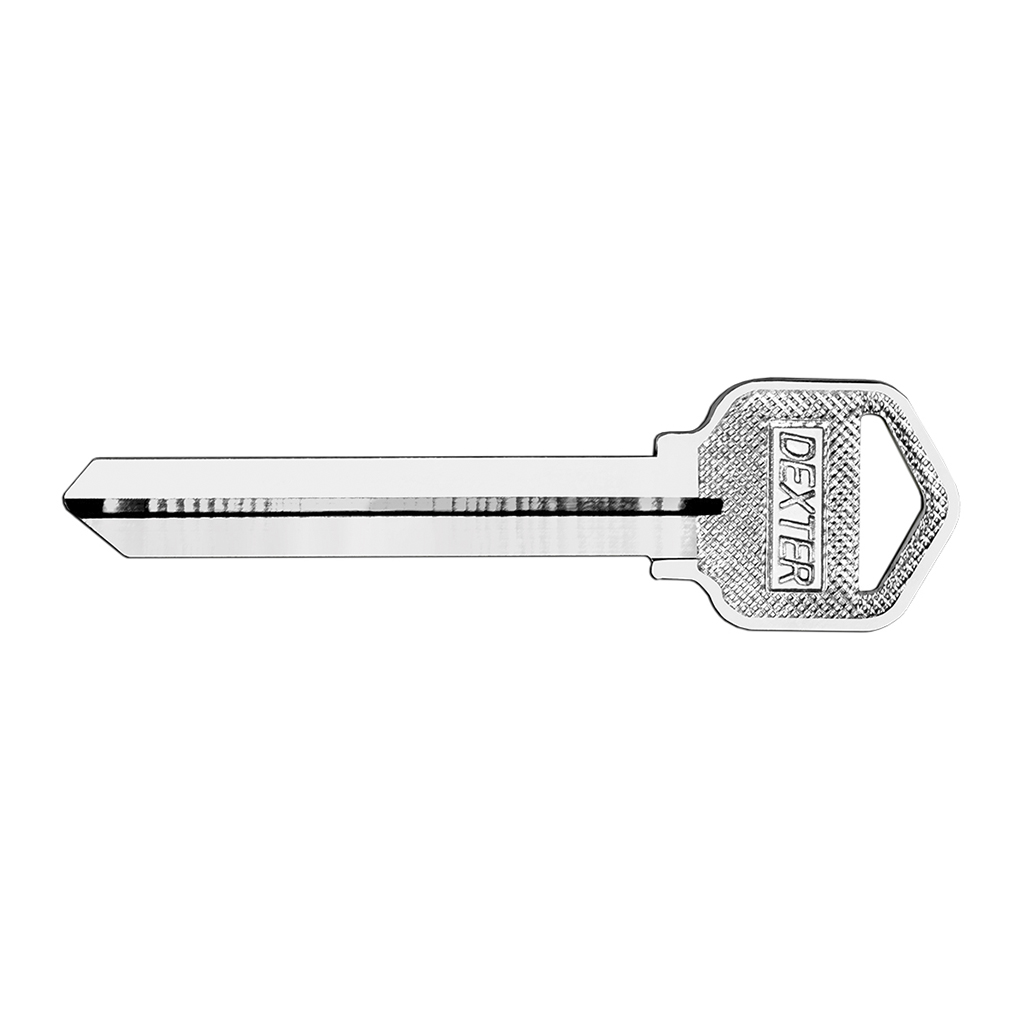 BLANCO DE LLAVE TIPO ESTÁNDAR LARGA  - Dexter - Marca mexicana líder en el mercado ferretero ofreciendo cerraduras, bisagras, candados y accesorios para puerta y mueble, brindando gran confianza a nuestros clientes con sus productos de la más alta calidad, buen precio, mayor durabilidad y mejor funcionamiento, manejando materiales de fabricación como Latón, Acero inoxidable, Aluminio etc. Proporcionando mayor seguridad y confianza en la protección de tu hogar, oficina, negocio o cualquier tipo de espacio. Nuestros productos manejan gran variedad de acabados como: Níquel Satinado, Latón Antiguo, Latón Brillante, Blanco, ADK, Negro, Beige entre otros. Con variedad de mecanismos de instalación y tipos de llave.
