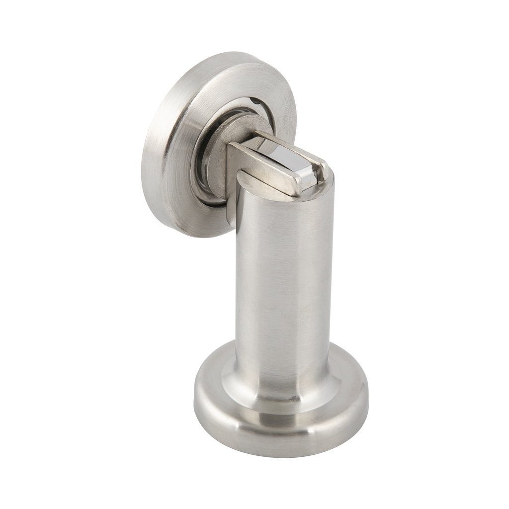 TOPE PARA PUERTA MAGNÉTICO 70MM  DE ACERO INOXIDABLE - Dexter - Marca mexicana líder en el mercado ferretero ofreciendo cerraduras, bisagras, candados y accesorios para puerta y mueble, brindando gran confianza a nuestros clientes con sus productos de la más alta calidad, buen precio, mayor durabilidad y mejor funcionamiento, manejando materiales de fabricación como Latón, Acero inoxidable, Aluminio etc. Proporcionando mayor seguridad y confianza en la protección de tu hogar, oficina, negocio o cualquier tipo de espacio. Nuestros productos manejan gran variedad de acabados como: Níquel Satinado, Latón Antiguo, Latón Brillante, Blanco, ADK, Negro, Beige entre otros. Con variedad de mecanismos de instalación y tipos de llave.