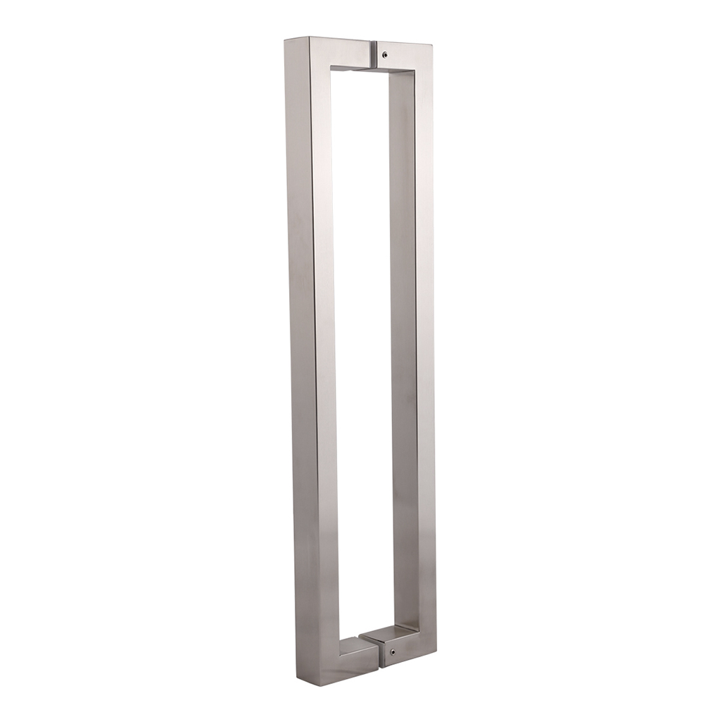 JALADERA PARA PUERTA TIPO "L" DE ACERO INOXIDABLE - Dexter - Marca mexicana líder en el mercado ferretero ofreciendo cerraduras, bisagras, candados y accesorios para puerta y mueble, brindando gran confianza a nuestros clientes con sus productos de la más alta calidad, buen precio, mayor durabilidad y mejor funcionamiento, manejando materiales de fabricación como Latón, Acero inoxidable, Aluminio etc. Proporcionando mayor seguridad y confianza en la protección de tu hogar, oficina, negocio o cualquier tipo de espacio. Nuestros productos manejan gran variedad de acabados como: Níquel Satinado, Latón Antiguo, Latón Brillante, Blanco, ADK, Negro, Beige entre otros. Con variedad de mecanismos de instalación y tipos de llave.