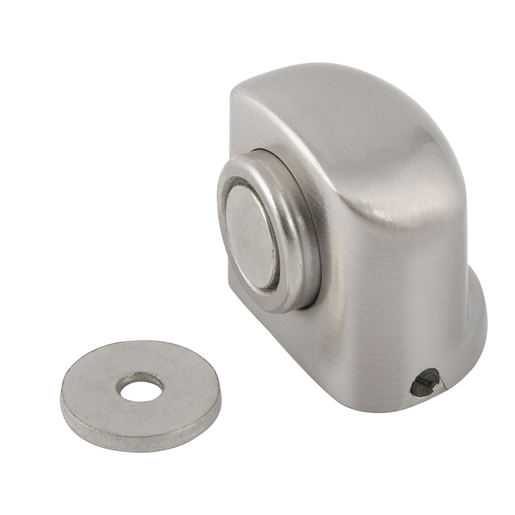 TOPE PARA PUERTA MAGNÉTICO 35MM  - Dexter - Marca mexicana líder en el mercado ferretero ofreciendo cerraduras, bisagras, candados y accesorios para puerta y mueble, brindando gran confianza a nuestros clientes con sus productos de la más alta calidad, buen precio, mayor durabilidad y mejor funcionamiento, manejando materiales de fabricación como Latón, Acero inoxidable, Aluminio etc. Proporcionando mayor seguridad y confianza en la protección de tu hogar, oficina, negocio o cualquier tipo de espacio. Nuestros productos manejan gran variedad de acabados como: Níquel Satinado, Latón Antiguo, Latón Brillante, Blanco, ADK, Negro, Beige entre otros. Con variedad de mecanismos de instalación y tipos de llave.