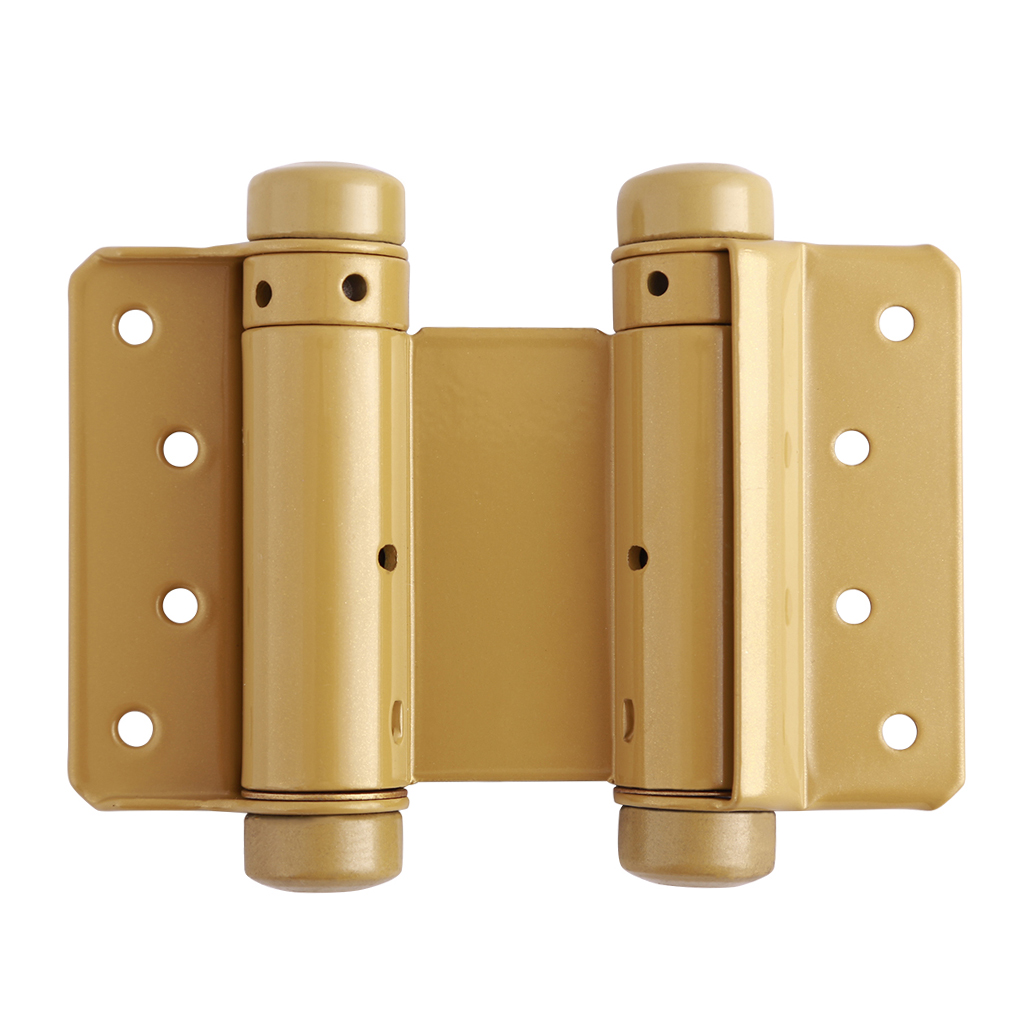 BISAGRA 3" X 3" DE ACCIÓN DOBLE - Dexter - Marca mexicana líder en el mercado ferretero ofreciendo cerraduras, bisagras, candados y accesorios para puerta y mueble, brindando gran confianza a nuestros clientes con sus productos de la más alta calidad, buen precio, mayor durabilidad y mejor funcionamiento, manejando materiales de fabricación como Latón, Acero inoxidable, Aluminio etc. Proporcionando mayor seguridad y confianza en la protección de tu hogar, oficina, negocio o cualquier tipo de espacio. Nuestros productos manejan gran variedad de acabados como: Níquel Satinado, Latón Antiguo, Latón Brillante, Blanco, ADK, Negro, Beige entre otros. Con variedad de mecanismos de instalación y tipos de llave.