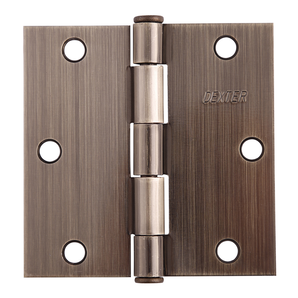 BISAGRA ARQUITECTÓNICA 3" X 3" SIN BALEROS CABEZA PLANA - Dexter - Marca mexicana líder en el mercado ferretero ofreciendo cerraduras, bisagras, candados y accesorios para puerta y mueble, brindando gran confianza a nuestros clientes con sus productos de la más alta calidad, buen precio, mayor durabilidad y mejor funcionamiento, manejando materiales de fabricación como Latón, Acero inoxidable, Aluminio etc. Proporcionando mayor seguridad y confianza en la protección de tu hogar, oficina, negocio o cualquier tipo de espacio. Nuestros productos manejan gran variedad de acabados como: Níquel Satinado, Latón Antiguo, Latón Brillante, Blanco, ADK, Negro, Beige entre otros. Con variedad de mecanismos de instalación y tipos de llave.