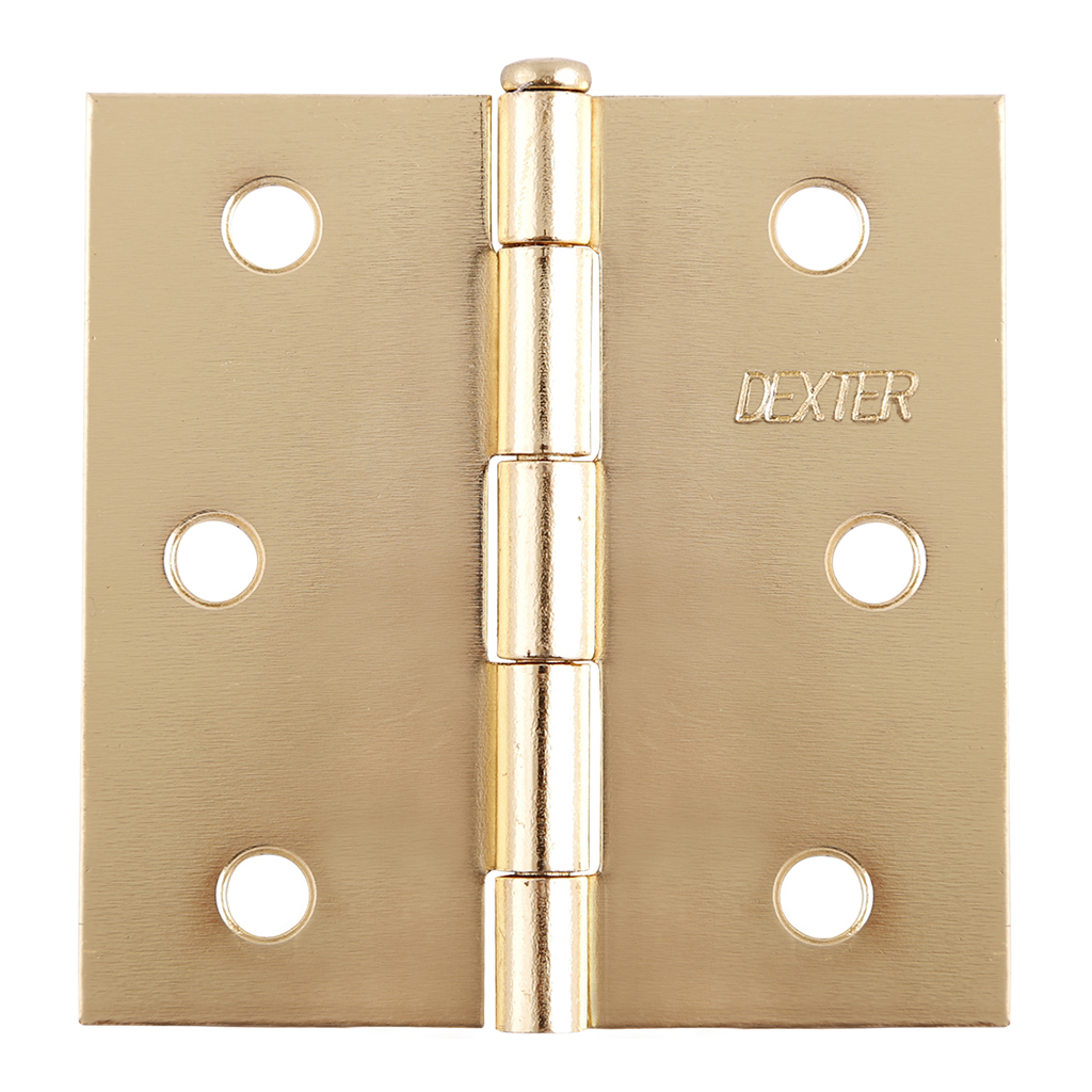 BISAGRA RESIDENCIAL 3" X 3" SIN BALEROS CABEZA MEDIA BOLA - Dexter - Marca mexicana líder en el mercado ferretero ofreciendo cerraduras, bisagras, candados y accesorios para puerta y mueble, brindando gran confianza a nuestros clientes con sus productos de la más alta calidad, buen precio, mayor durabilidad y mejor funcionamiento, manejando materiales de fabricación como Latón, Acero inoxidable, Aluminio etc. Proporcionando mayor seguridad y confianza en la protección de tu hogar, oficina, negocio o cualquier tipo de espacio. Nuestros productos manejan gran variedad de acabados como: Níquel Satinado, Latón Antiguo, Latón Brillante, Blanco, ADK, Negro, Beige entre otros. Con variedad de mecanismos de instalación y tipos de llave.