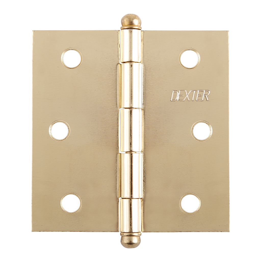 BISAGRA RESIDENCIAL 3" X 3" SIN BALEROS CABEZA BOLA - Dexter - Marca mexicana líder en el mercado ferretero ofreciendo cerraduras, bisagras, candados y accesorios para puerta y mueble, brindando gran confianza a nuestros clientes con sus productos de la más alta calidad, buen precio, mayor durabilidad y mejor funcionamiento, manejando materiales de fabricación como Latón, Acero inoxidable, Aluminio etc. Proporcionando mayor seguridad y confianza en la protección de tu hogar, oficina, negocio o cualquier tipo de espacio. Nuestros productos manejan gran variedad de acabados como: Níquel Satinado, Latón Antiguo, Latón Brillante, Blanco, ADK, Negro, Beige entre otros. Con variedad de mecanismos de instalación y tipos de llave.