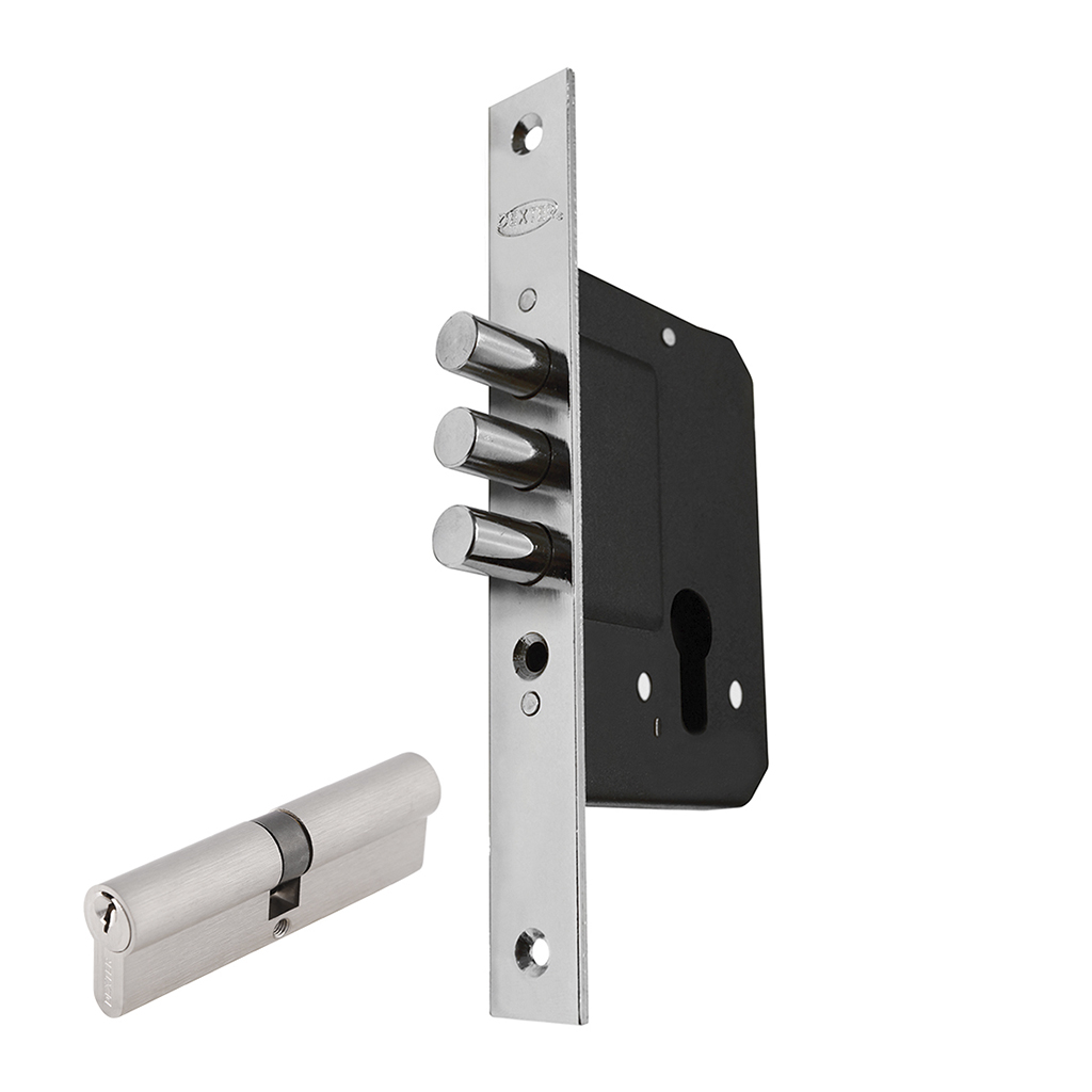 CERROJO DE EMBUTIR FUNCIÓN LLAVE - LLAVE ESTÁNDAR - Dexter - Marca mexicana líder en el mercado ferretero ofreciendo cerraduras, bisagras, candados y accesorios para puerta y mueble, brindando gran confianza a nuestros clientes con sus productos de la más alta calidad, buen precio, mayor durabilidad y mejor funcionamiento, manejando materiales de fabricación como Latón, Acero inoxidable, Aluminio etc. Proporcionando mayor seguridad y confianza en la protección de tu hogar, oficina, negocio o cualquier tipo de espacio. Nuestros productos manejan gran variedad de acabados como: Níquel Satinado, Latón Antiguo, Latón Brillante, Blanco, ADK, Negro, Beige entre otros. Con variedad de mecanismos de instalación y tipos de llave.