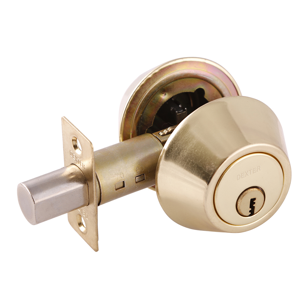 CERROJO TRADICIONAL FUNCIÓN LLAVE DE ALTA SEGURIDAD - MARIPOSA - Dexter - Marca mexicana líder en el mercado ferretero ofreciendo cerraduras, bisagras, candados y accesorios para puerta y mueble, brindando gran confianza a nuestros clientes con sus productos de la más alta calidad, buen precio, mayor durabilidad y mejor funcionamiento, manejando materiales de fabricación como Latón, Acero inoxidable, Aluminio etc. Proporcionando mayor seguridad y confianza en la protección de tu hogar, oficina, negocio o cualquier tipo de espacio. Nuestros productos manejan gran variedad de acabados como: Níquel Satinado, Latón Antiguo, Latón Brillante, Blanco, ADK, Negro, Beige entre otros. Con variedad de mecanismos de instalación y tipos de llave.