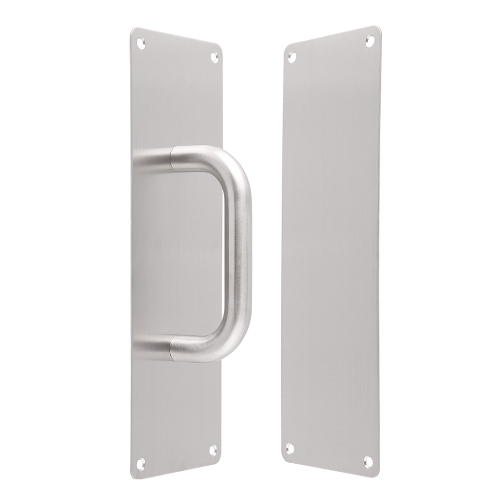 PLACA ESTIRE Y EMPUJE PARA PUERTA DE ACERO INOXIDABLE - Dexter - Marca mexicana líder en el mercado ferretero ofreciendo cerraduras, bisagras, candados y accesorios para puerta y mueble, brindando gran confianza a nuestros clientes con sus productos de la más alta calidad, buen precio, mayor durabilidad y mejor funcionamiento, manejando materiales de fabricación como Latón, Acero inoxidable, Aluminio etc. Proporcionando mayor seguridad y confianza en la protección de tu hogar, oficina, negocio o cualquier tipo de espacio. Nuestros productos manejan gran variedad de acabados como: Níquel Satinado, Latón Antiguo, Latón Brillante, Blanco, ADK, Negro, Beige entre otros. Con variedad de mecanismos de instalación y tipos de llave.