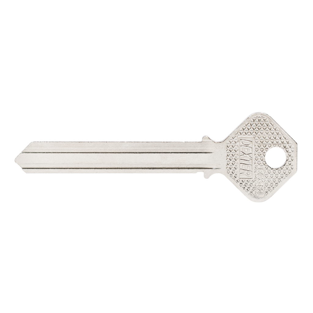 BLANCO DE LLAVE TIPO DEX-52 L - Dexter - Marca mexicana líder en el mercado ferretero ofreciendo cerraduras, bisagras, candados y accesorios para puerta y mueble, brindando gran confianza a nuestros clientes con sus productos de la más alta calidad, buen precio, mayor durabilidad y mejor funcionamiento, manejando materiales de fabricación como Latón, Acero inoxidable, Aluminio etc. Proporcionando mayor seguridad y confianza en la protección de tu hogar, oficina, negocio o cualquier tipo de espacio. Nuestros productos manejan gran variedad de acabados como: Níquel Satinado, Latón Antiguo, Latón Brillante, Blanco, ADK, Negro, Beige entre otros. Con variedad de mecanismos de instalación y tipos de llave.