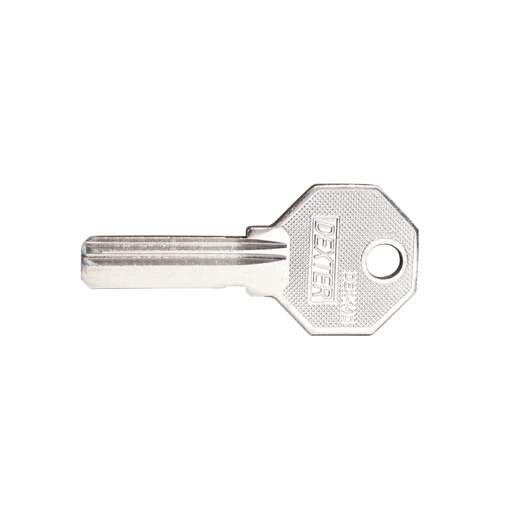 BLANCO DE LLAVE TIPO DEX-14D - Dexter - Marca mexicana líder en el mercado ferretero ofreciendo cerraduras, bisagras, candados y accesorios para puerta y mueble, brindando gran confianza a nuestros clientes con sus productos de la más alta calidad, buen precio, mayor durabilidad y mejor funcionamiento, manejando materiales de fabricación como Latón, Acero inoxidable, Aluminio etc. Proporcionando mayor seguridad y confianza en la protección de tu hogar, oficina, negocio o cualquier tipo de espacio. Nuestros productos manejan gran variedad de acabados como: Níquel Satinado, Latón Antiguo, Latón Brillante, Blanco, ADK, Negro, Beige entre otros. Con variedad de mecanismos de instalación y tipos de llave.