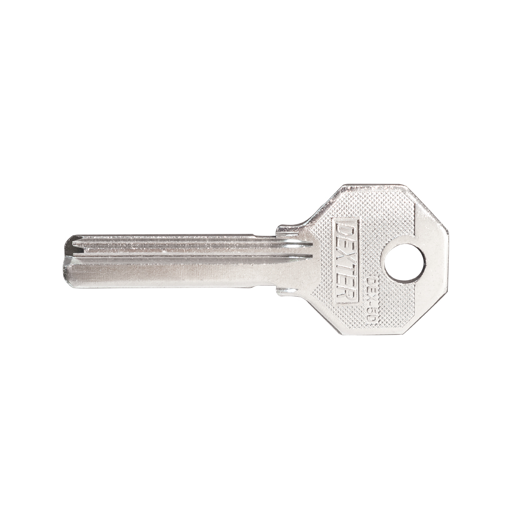 BLANCO DE LLAVE TIPO DEX-5D - Dexter - Marca mexicana líder en el mercado ferretero ofreciendo cerraduras, bisagras, candados y accesorios para puerta y mueble, brindando gran confianza a nuestros clientes con sus productos de la más alta calidad, buen precio, mayor durabilidad y mejor funcionamiento, manejando materiales de fabricación como Latón, Acero inoxidable, Aluminio etc. Proporcionando mayor seguridad y confianza en la protección de tu hogar, oficina, negocio o cualquier tipo de espacio. Nuestros productos manejan gran variedad de acabados como: Níquel Satinado, Latón Antiguo, Latón Brillante, Blanco, ADK, Negro, Beige entre otros. Con variedad de mecanismos de instalación y tipos de llave.