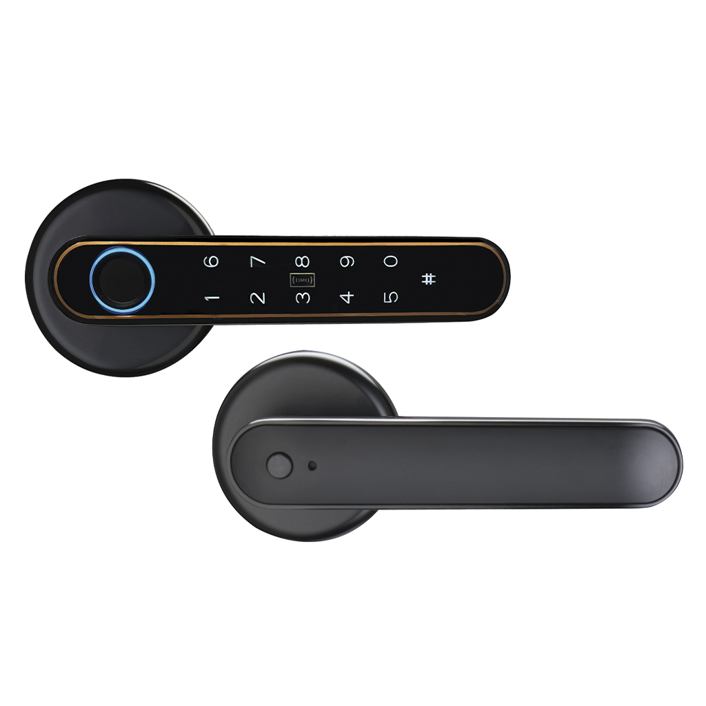 CERRADURA INTELIGENTE DE MANIJA TUBULAR M198 CONECTIVIDAD BLUETOOTH  - Dexter - Marca mexicana líder en el mercado ferretero ofreciendo cerraduras, bisagras, candados y accesorios para puerta y mueble, brindando gran confianza a nuestros clientes con sus productos de la más alta calidad, buen precio, mayor durabilidad y mejor funcionamiento, manejando materiales de fabricación como Latón, Acero inoxidable, Aluminio etc. Proporcionando mayor seguridad y confianza en la protección de tu hogar, oficina, negocio o cualquier tipo de espacio. Nuestros productos manejan gran variedad de acabados como: Níquel Satinado, Latón Antiguo, Latón Brillante, Blanco, ADK, Negro, Beige entre otros. Con variedad de mecanismos de instalación y tipos de llave.