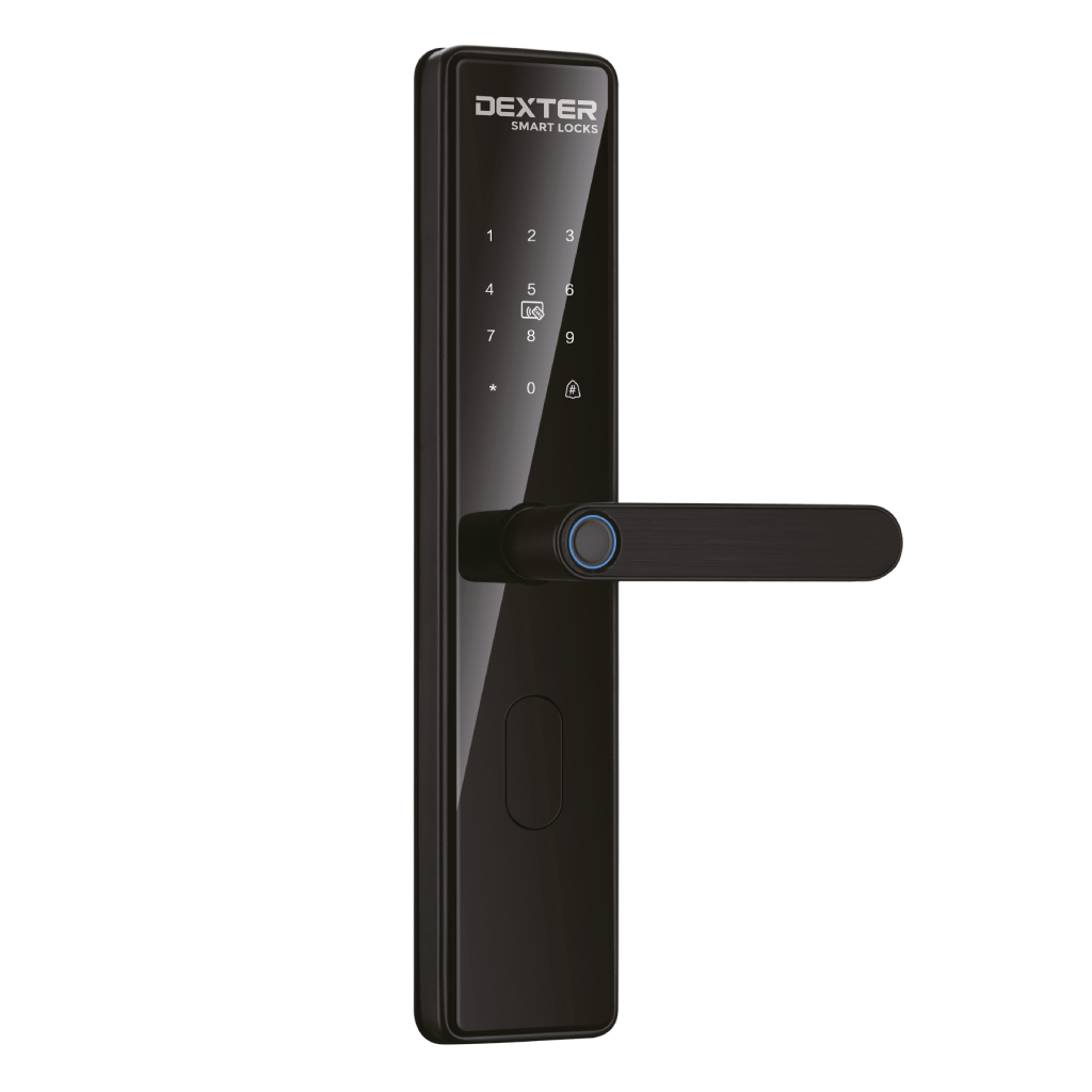 CERRADURA INTELIGENTE DE EMBUTIR PP100 CONECTIVIDAD WIFI - Dexter - Marca mexicana líder en el mercado ferretero ofreciendo cerraduras, bisagras, candados y accesorios para puerta y mueble, brindando gran confianza a nuestros clientes con sus productos de la más alta calidad, buen precio, mayor durabilidad y mejor funcionamiento, manejando materiales de fabricación como Latón, Acero inoxidable, Aluminio etc. Proporcionando mayor seguridad y confianza en la protección de tu hogar, oficina, negocio o cualquier tipo de espacio. Nuestros productos manejan gran variedad de acabados como: Níquel Satinado, Latón Antiguo, Latón Brillante, Blanco, ADK, Negro, Beige entre otros. Con variedad de mecanismos de instalación y tipos de llave.