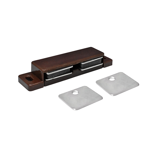 Handy Home, La primera línea de productos de Handy Home fue Tubos y accesorios para closet, posteriormente se empiezan a comercializar Herrajes para muebles, una línea extensa que ha ido abarcando productos como Correderas para cajón, bisagras para muebles, rodajas, accesorios diversos y últimamente accesorios de cocina y patas para sofá; además de también comercializar Jaladeras y Botones con diseños y materiales diversos para todo tipo de gustos decorativos y funcionales para gabinetes y cajones. BROCHE MAGNÉTICO DOBLE - BROCHE MAGNÉTICO DOBLE PARA PUERTA